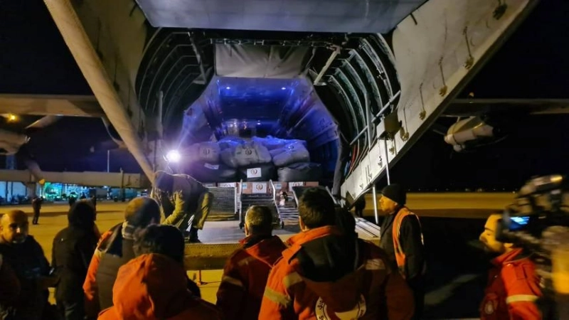 В Сирию прибыл третий рейс с казахстанской гуманитарной помощью